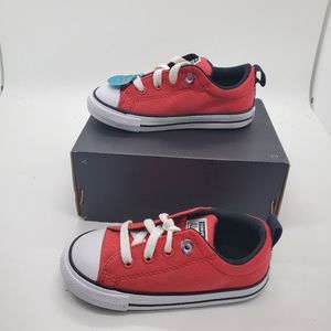 Converse CTAS Street Slip Soft Red Sneaker Shoes Sz 8 Infant New